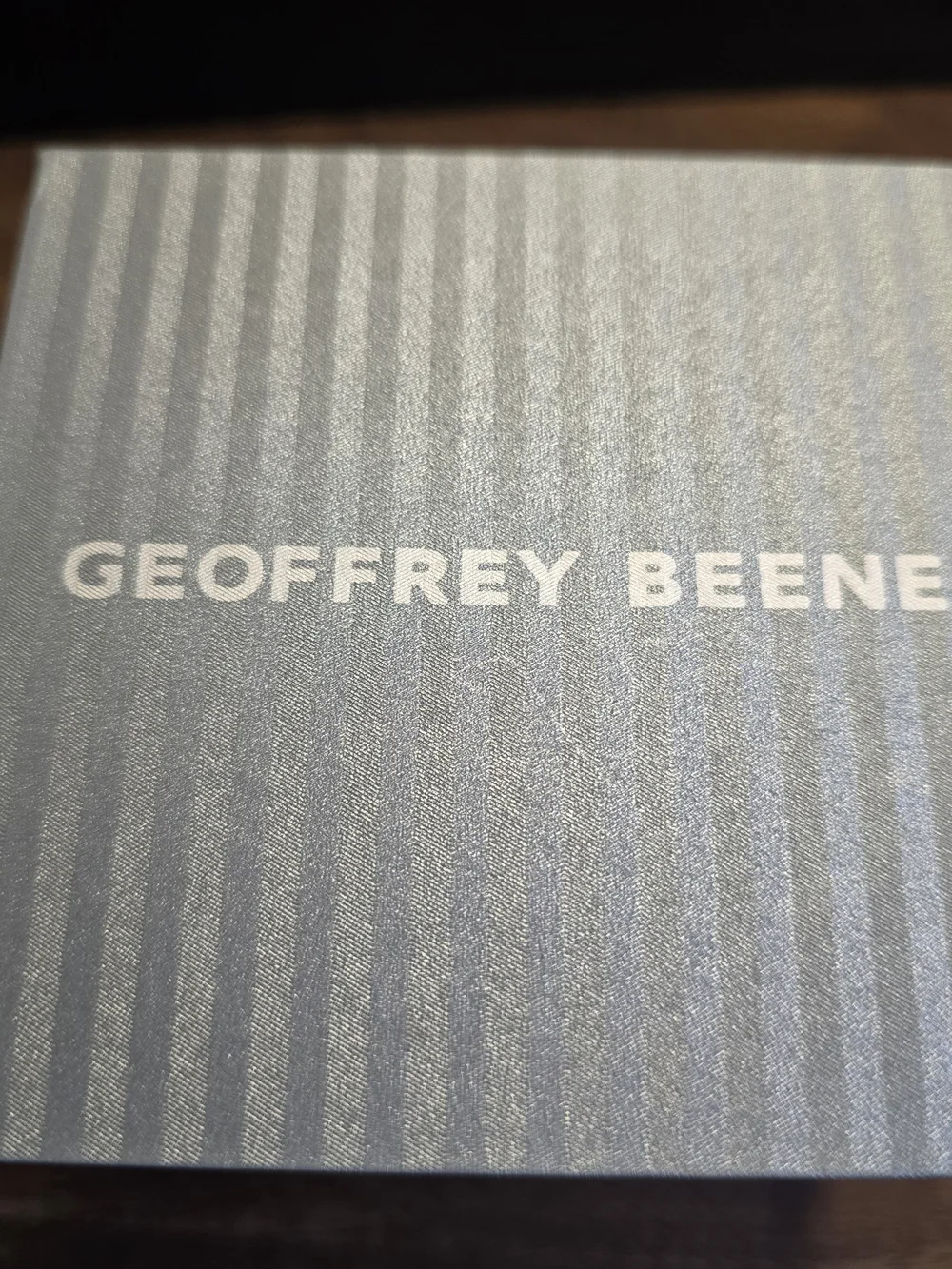 Geoffrey Beene Men's Gold-Tone Black Dial Diamond Accent Watch-New!